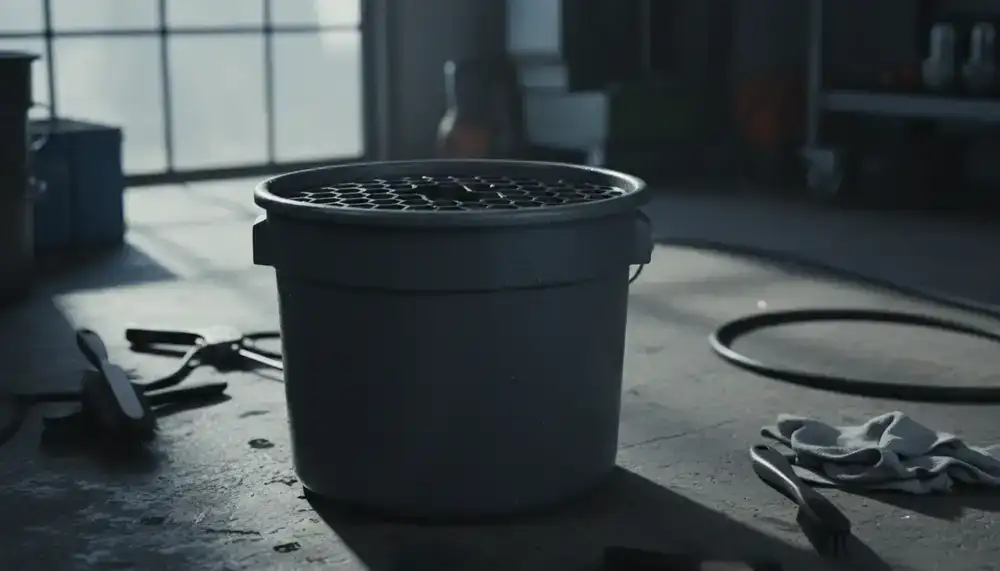 Seau de lavage avec grille de séparation